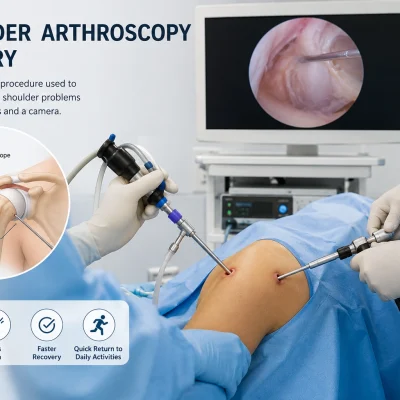Shoulder Arthroscopy Surgery medical illustration